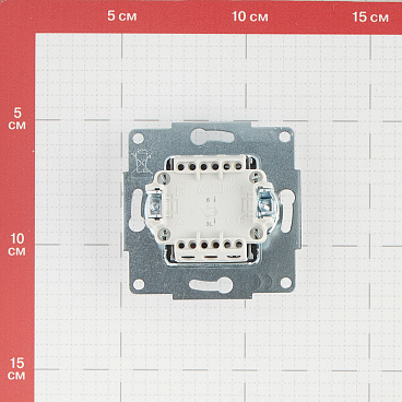 Выключатель Lezard Karina одноклавишный встраиваемый белый с подсветкой (707-0288-111)