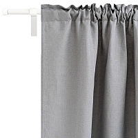 Штора лен темно-серая 145х300 см Rusby Лен (ТТ-00259489)