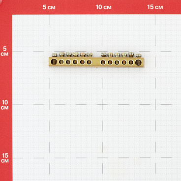 Шина нулевая без изолятора EKF PROxima PEN 6х9 мм 12 отверстий крепеж по центру (sn0-63-12-r)