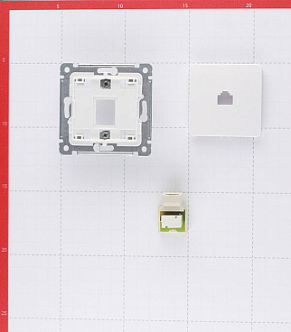 Розетка телефонная Hegel Master встраиваемая белая RJ11 (РСТ-400)