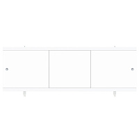 Экран для ванны фронтальный Метакам Diletto ПВХ 150х54 см белый раздвижной