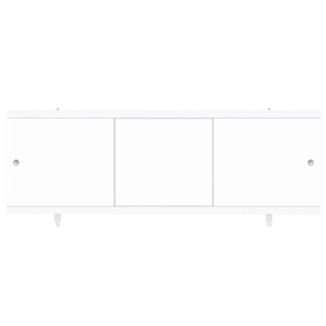 Экран для ванны фронтальный Метакам Diletto ПВХ 150х54 см белый раздвижной