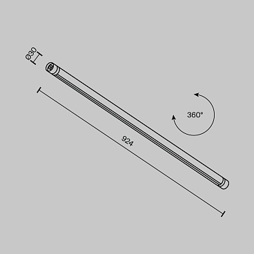 Шинопровод накладной/подвесной Technical CA012-TRX-900-B