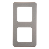 Рамка Legrand Inspiria двухместная дымчатая (673947)