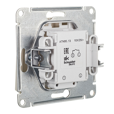 Выключатель Systeme Electric AtlasDesign одноклавишный встраиваемый бежевый с подсветкой (ATN000213)