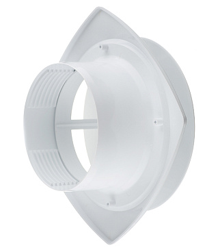 Анемостат вытяжной регулируемый Era с фланцем d125 мм белый