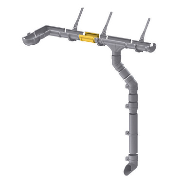 Соединение желоба Docke Premium пластиковое d120 мм пломбир RAL 9003