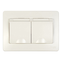 Розетка Systeme Electric Blanca встраиваемая молочная со шторками (BLNRS441122)