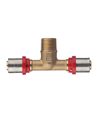 Тройник Tiemme 16(пресс) х 1/2 НР(ш) х 16(пресс)