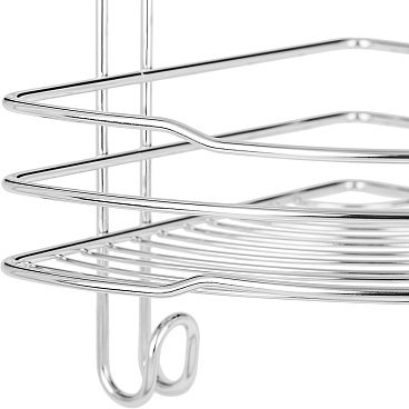 Полка для ванной ЧМЗ Стамбул угловая трехъярусная 222х222х720 мм металл хром (501-006-01)