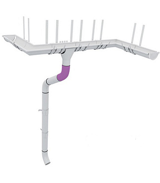 Колено трубы Grand Line металлическое d90 мм 60° красное вино RAL 3005