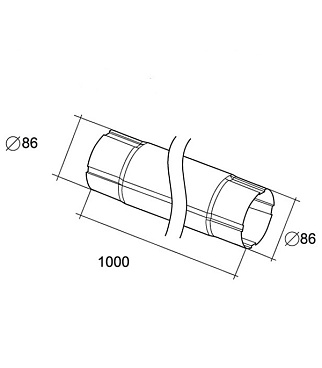 Труба водосточная Grand Line металлическая d90 мм 1 м коричневая RAL 8017