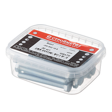 Болт оцинкованный M8x70 мм DIN 933 10,9 (20 шт.)