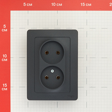Розетка Systeme Electric Blanca встраиваемая антрацит (BLNRS000026)