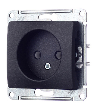 Розетка Systeme Electric Glossa встраиваемая антрацит (GSL000741)