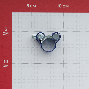 Хомут силовой Hard-Fix 17-19 мм оцинкованная сталь с полимерным покрытием одноболтовый