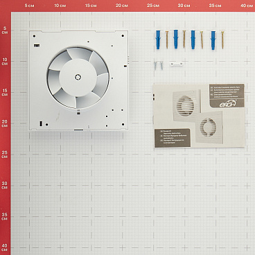 Вентилятор осевой Era Euro с датчиком влажности с антимоскитной сеткой 160х160 мм d100 мм белый