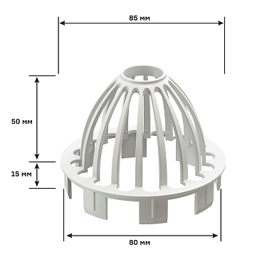 Сетка воронки Docke Premium пластиковая d85 мм горький шоколад RAL 8019