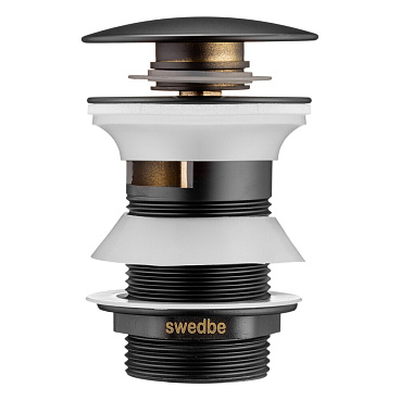 Донный клапан Swedbe клик-клак 1 1/4 черный матовый (0004)