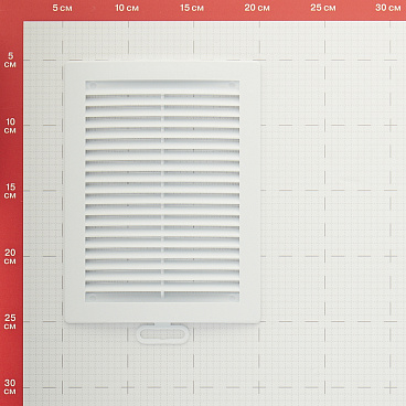 Решетка вентиляционная пластиковая приточно-вытяжная Era РЦ 150х200 мм с сеткой белая