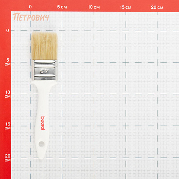 Кисть плоская смешанная щетина пластиковая ручка Beorol Universal 40х15 мм для эмалей и лаков на любой основе