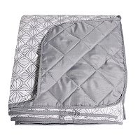 Покрывало 200х220 см Melissa Витраж двустороннее стеганое серое (509172/3)