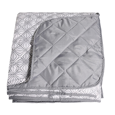 Покрывало 200х220 см Melissa Витраж двустороннее стеганое серое (509172/3)