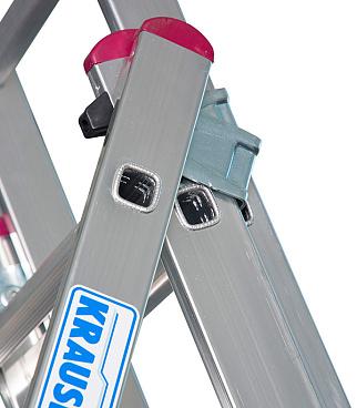 Лестница алюминиевая трансформер трехсекционная 7 ступеней Krause универсальная