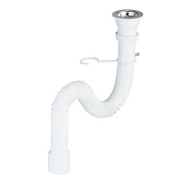 Сифон для раковины и мойки Wirquin Pro 1 1/2х40 мм с выпуском d70 мм с соединением 40/50 мм (30717985)