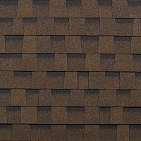 Черепица гибкая Шинглас Кантри многослойная коричневая 2,6 кв.м