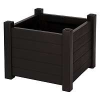 Кашпо декоративное Элластик-Пласт Прованс 530х530х470 мм с дренажной вставкой 70 л шоколад