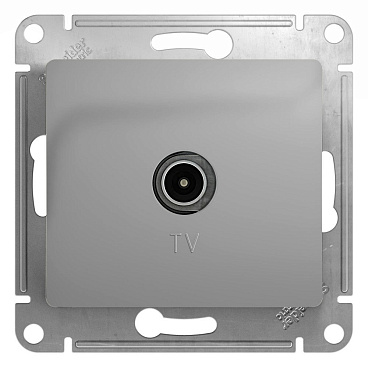 Розетка телевизионная Systeme Electric Glossa встраиваемая алюминий (GSL000393)