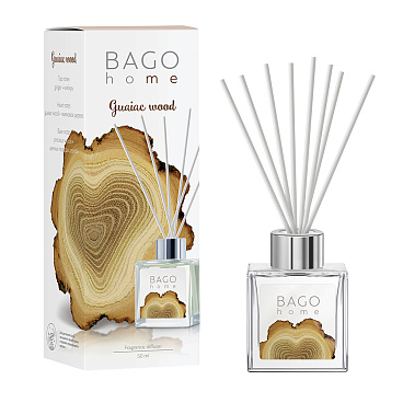 Аромадиффузор с палочками Bago home Гваяковое дерево 50 мл