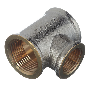 Тройник переходной 3/4 ВР(г) х 1/2 ВР(г) х 3/4 ВР(г) латунный