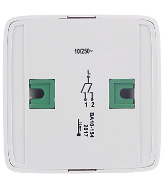 Выключатель Hegel Alfa двухклавишный накладной белый с подсветкой (ВА10-154)