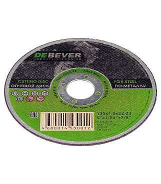 Круг отрезной по металлу Debever 125х22х1 мм (WC12510229S/30012)