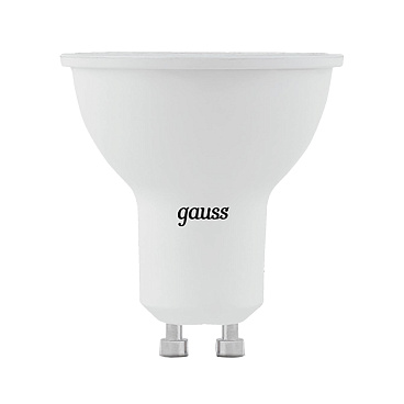 Лампа светодиодная Gauss GU10 3000К 7 Вт 600 Лм 150-265 В рефлектор MR16 матовая (10 шт.)