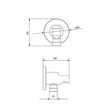 Подключение шланга Iddis Built-in Shower Accessories с держателем латунь черное (003BL01i62)