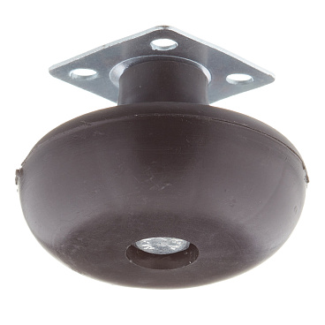 Ножка мебельная скользящая стальная 65 мм черная (1 шт.)