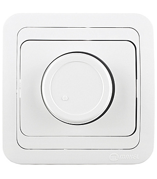 Диммер Makel Mimoza одноклавишный встраиваемый белый (12093)