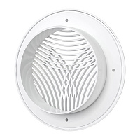 Решетка вентиляционная пластиковая приточно-вытяжная Era РПКФ d143 мм с фланцем d100 мм белая