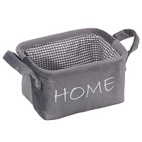Корзина для хранения Велюр 210х160х120 мм серая