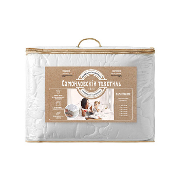 Наматрасник 200х200 см на резинке полиэстер Самойловский текстиль