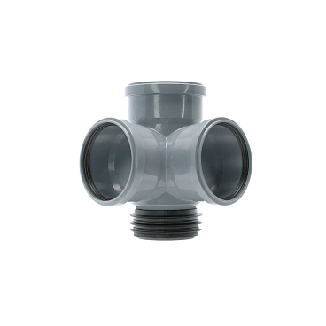 Крестовина Ostendorf HTEDSM d110х110х110 мм 87,5° пластиковая двухплоскостная для внутренней канализации (115945)