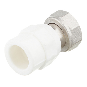 Муфта полипропиленовая Valtec с накидной гайкой 20 мм х 3/4 ВР(г) (VTp.708.0.02005)