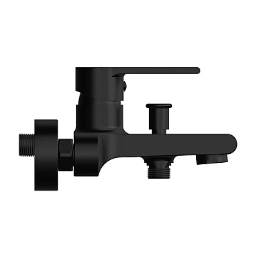 Смеситель для ванны Cersanit Brasko Black черный однорычажный с коротким изливом без лейки (63108)