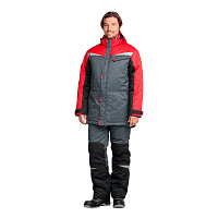 Костюм рабочий мужской утепленный ГК Спецобъединение КМ-10 48-50 рост 170-176 см серо-черный/красный