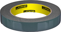 Двухсторонняя клейкая лента на вспененной основе, STAYER Professional 12233-19-05, черная, 19мм х 5м