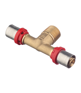 Тройник Tiemme 16(пресс) х 1/2 НР(ш) х 16(пресс)