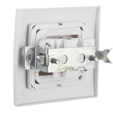 Выключатель Svet одноклавишный встраиваемый белый (0604-00011)